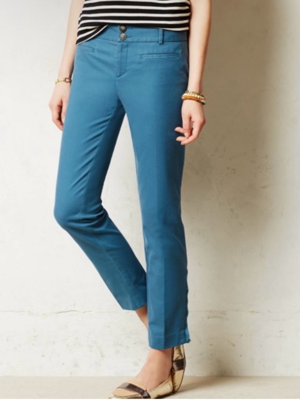 Anthropologie Cartonnier Charlie Ankle Pant Blue 0